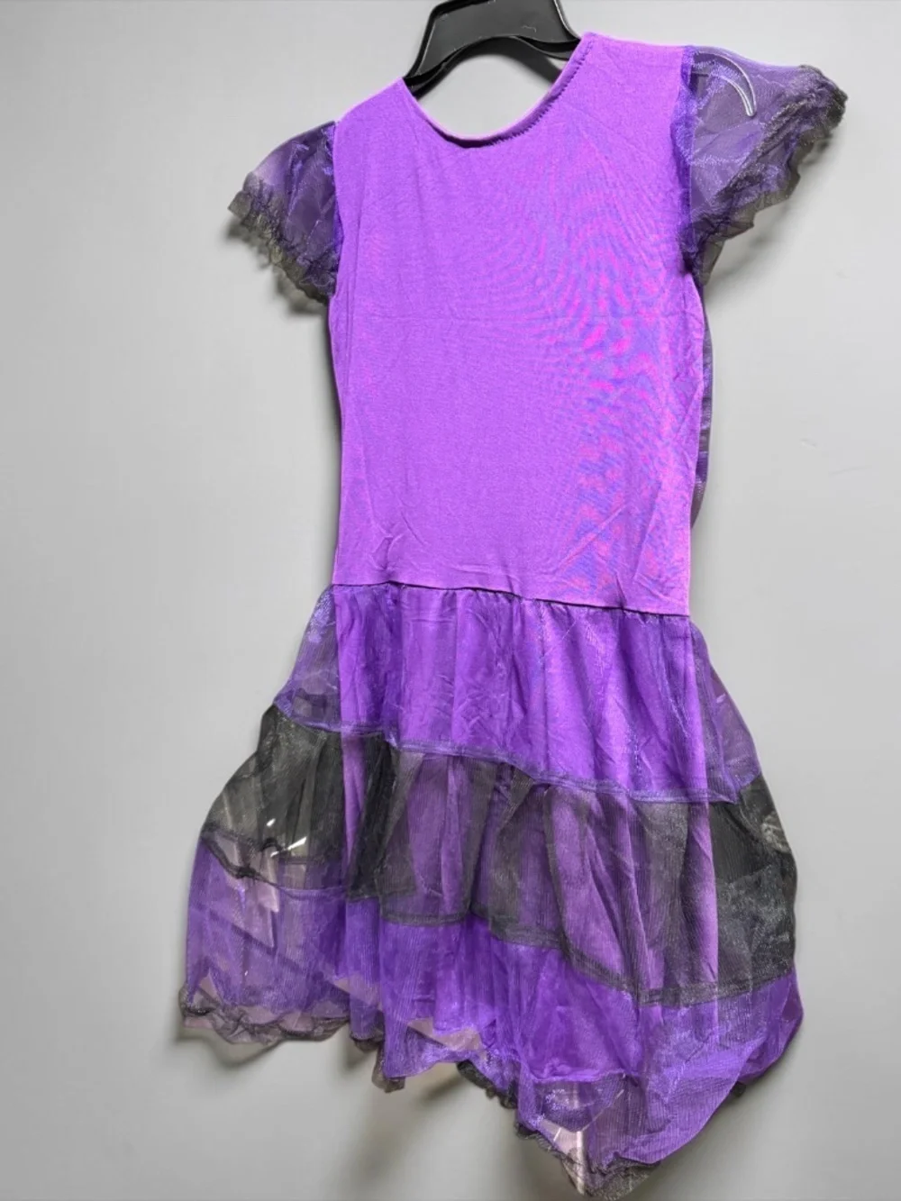 Girls Bat Princess Halloween Costume Purple Dress Kids Size Large Spooky Tutu